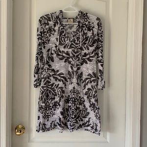 Black and White Patterned Cover Up